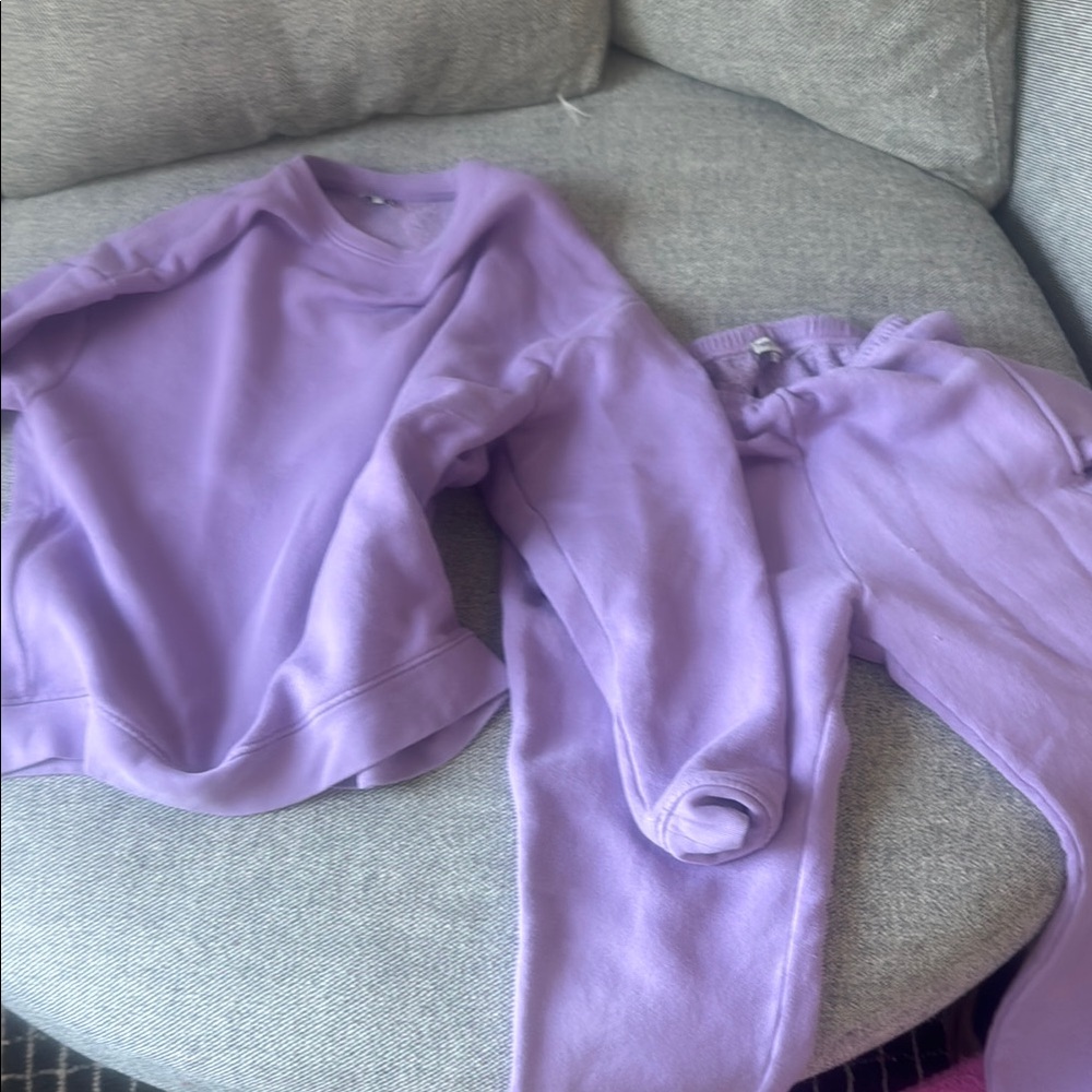 Purple Relaxed Fit Joggers with Elastic Cuffs